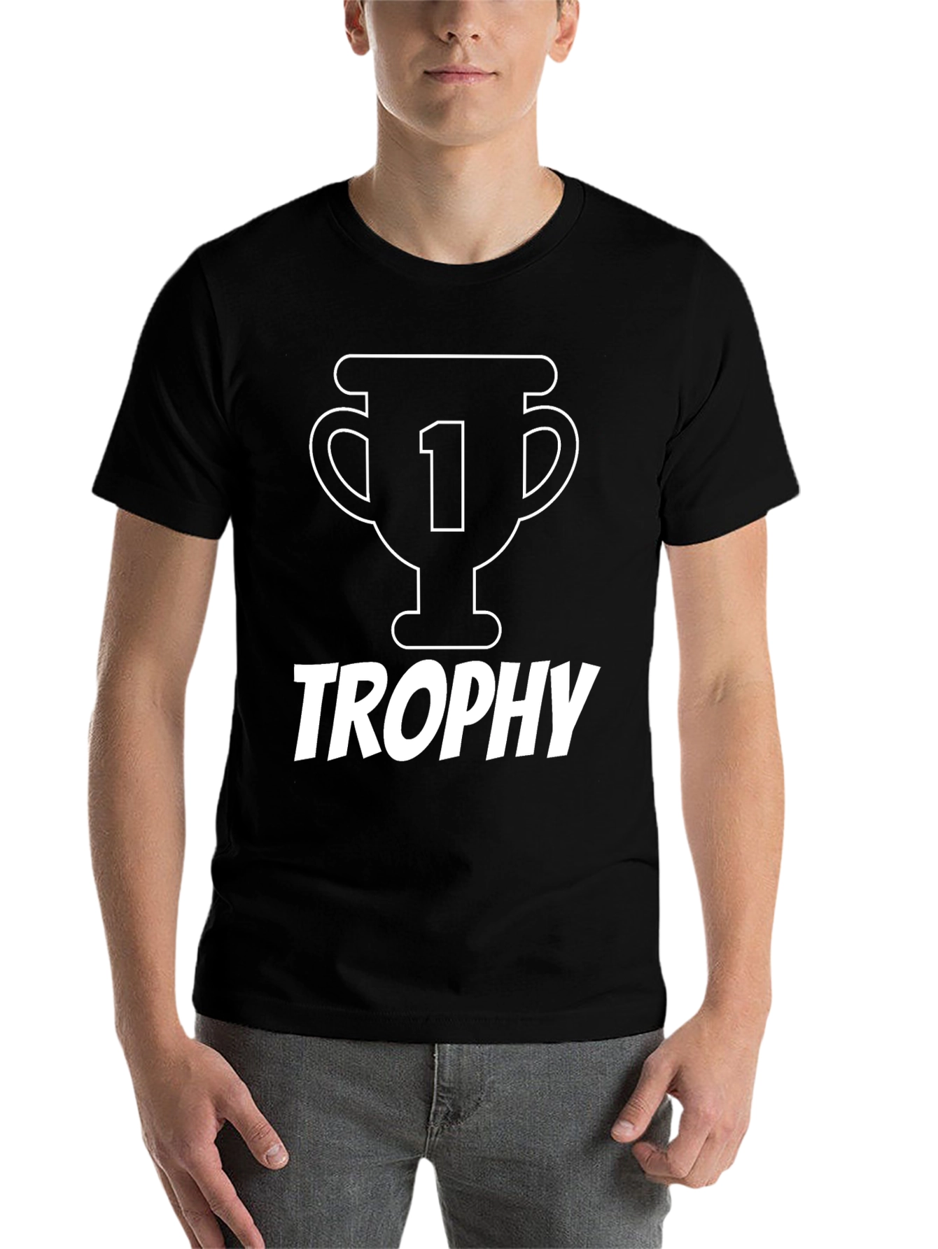 Black Trophy Graphic Tee - Number One Fan Shirt view 7
