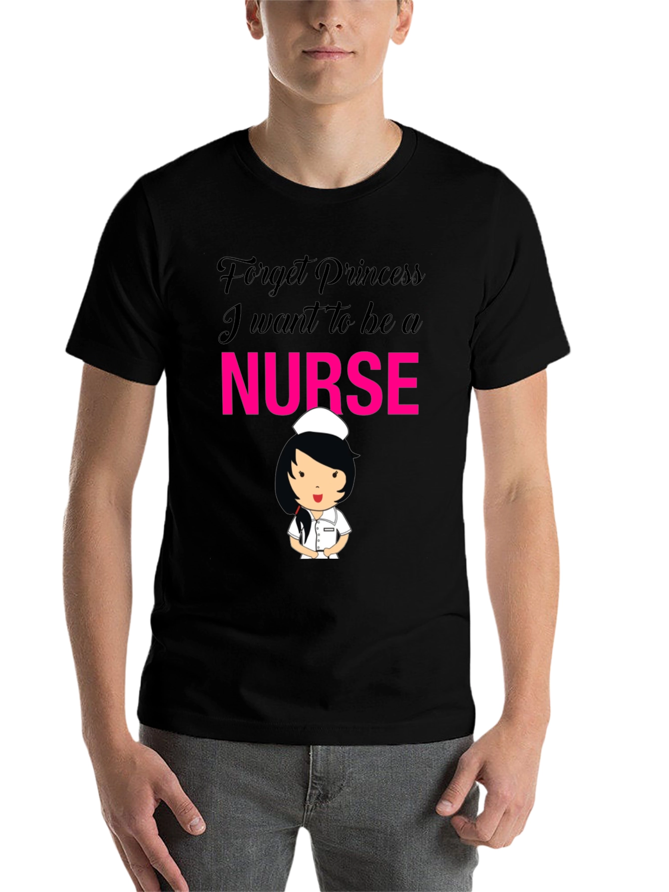 Black Forget Princess Nurse T-Shirt view 7