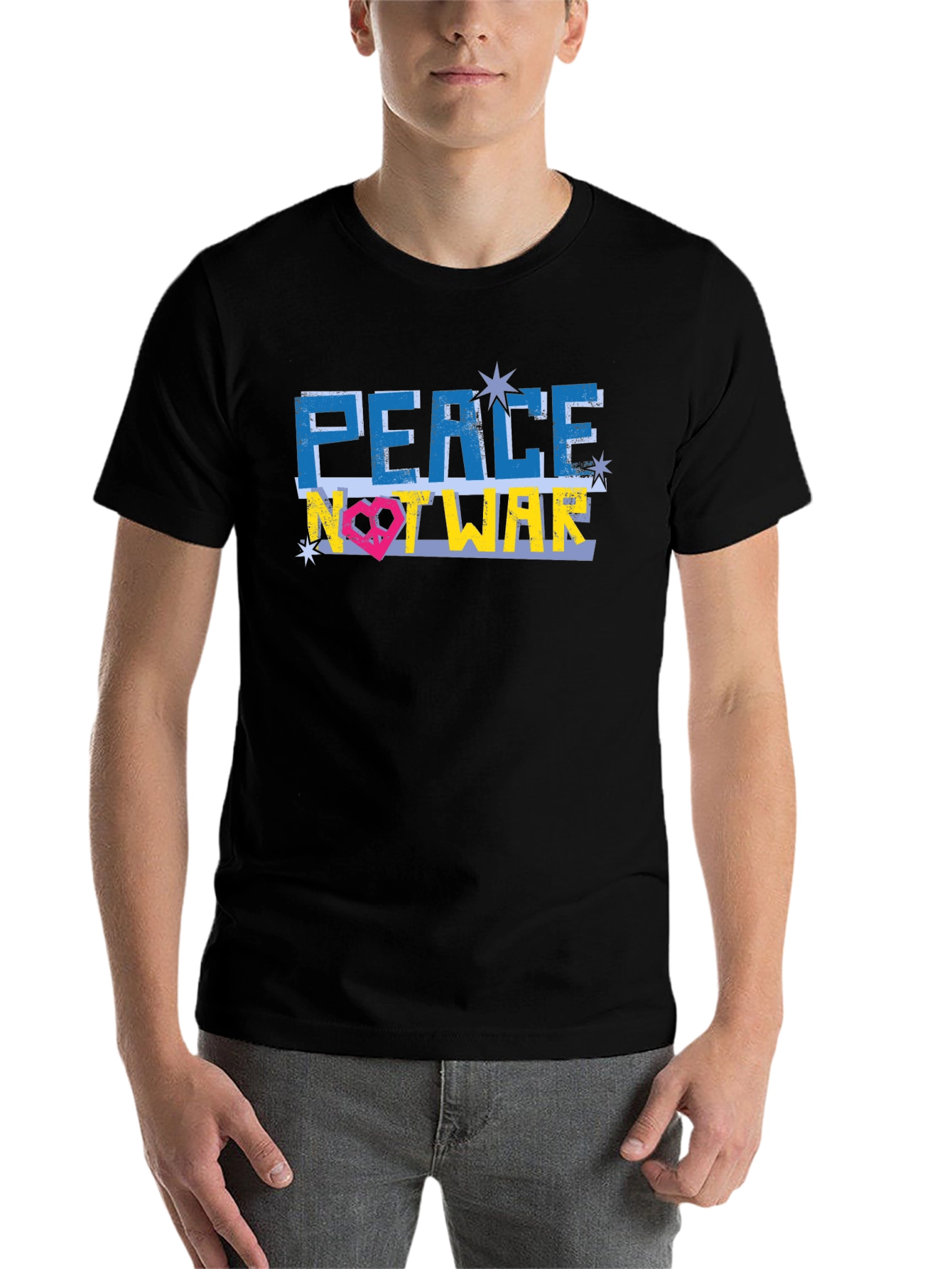 Black Peace Not War Ukraine T-Shirt view 7