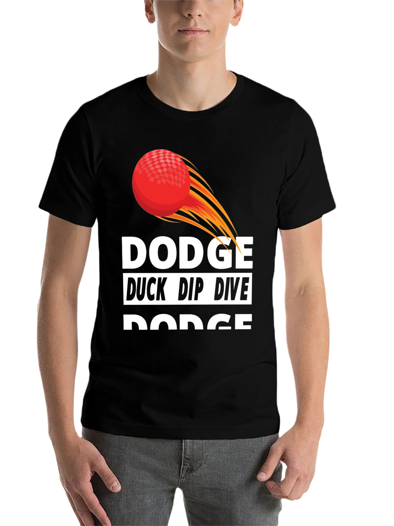 Black Dodge Duck Dip Dive Dodge T-Shirt view 7