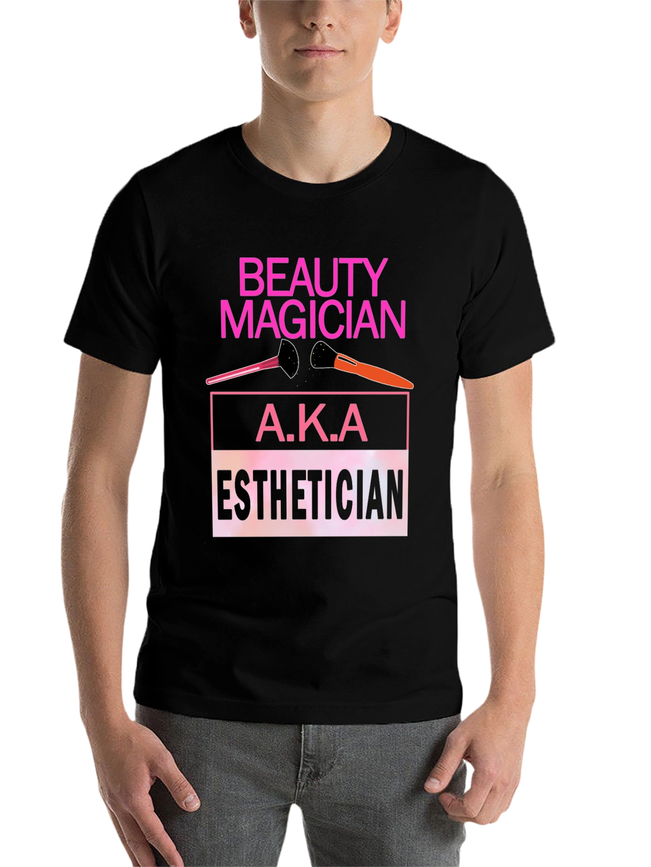 Black Beauty Magician Esthetician T-Shirt view 7