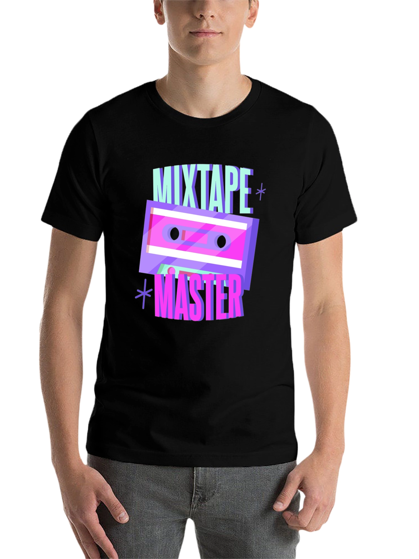 Black Mixtape Master Graphic T-Shirt view 7