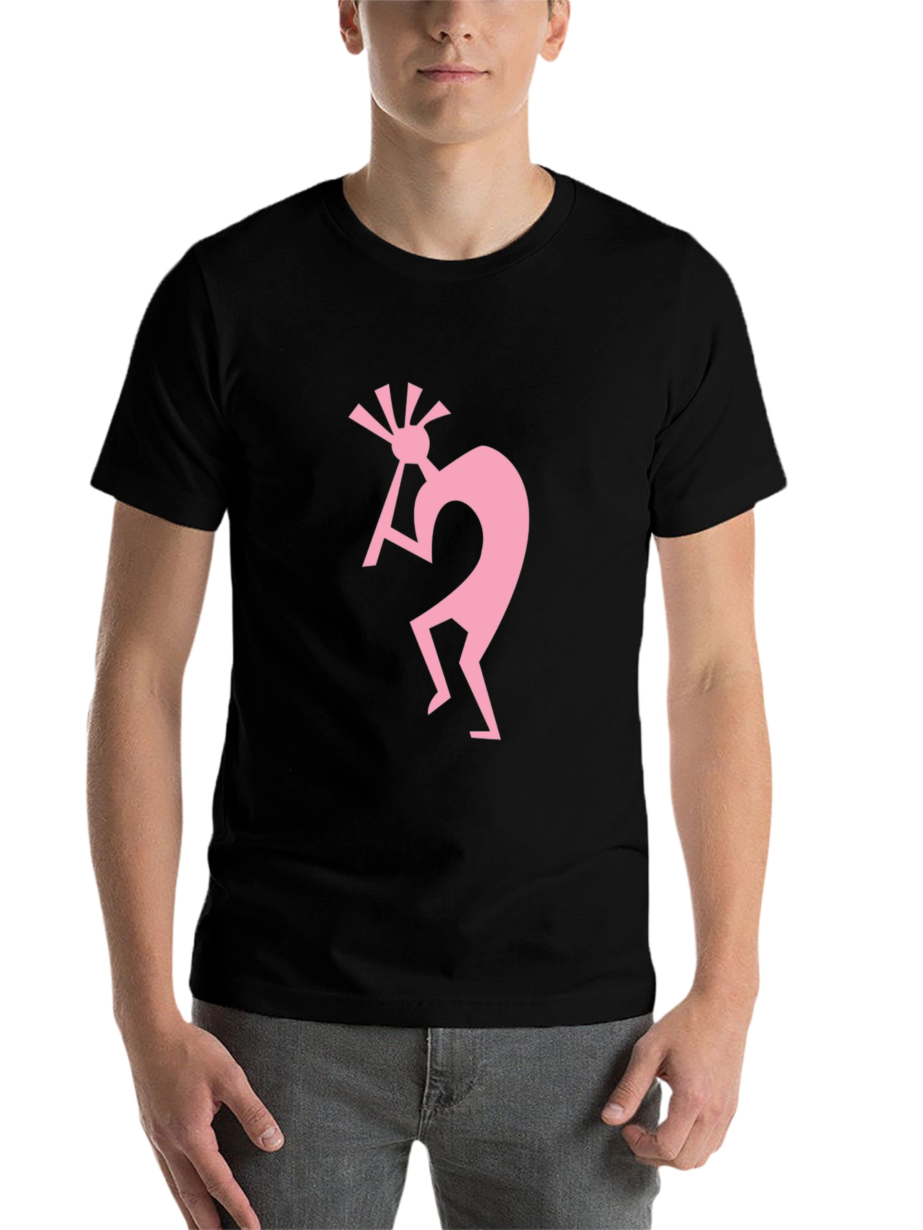 Black Kokopelli Graphic Tee - Black Cotton view 7