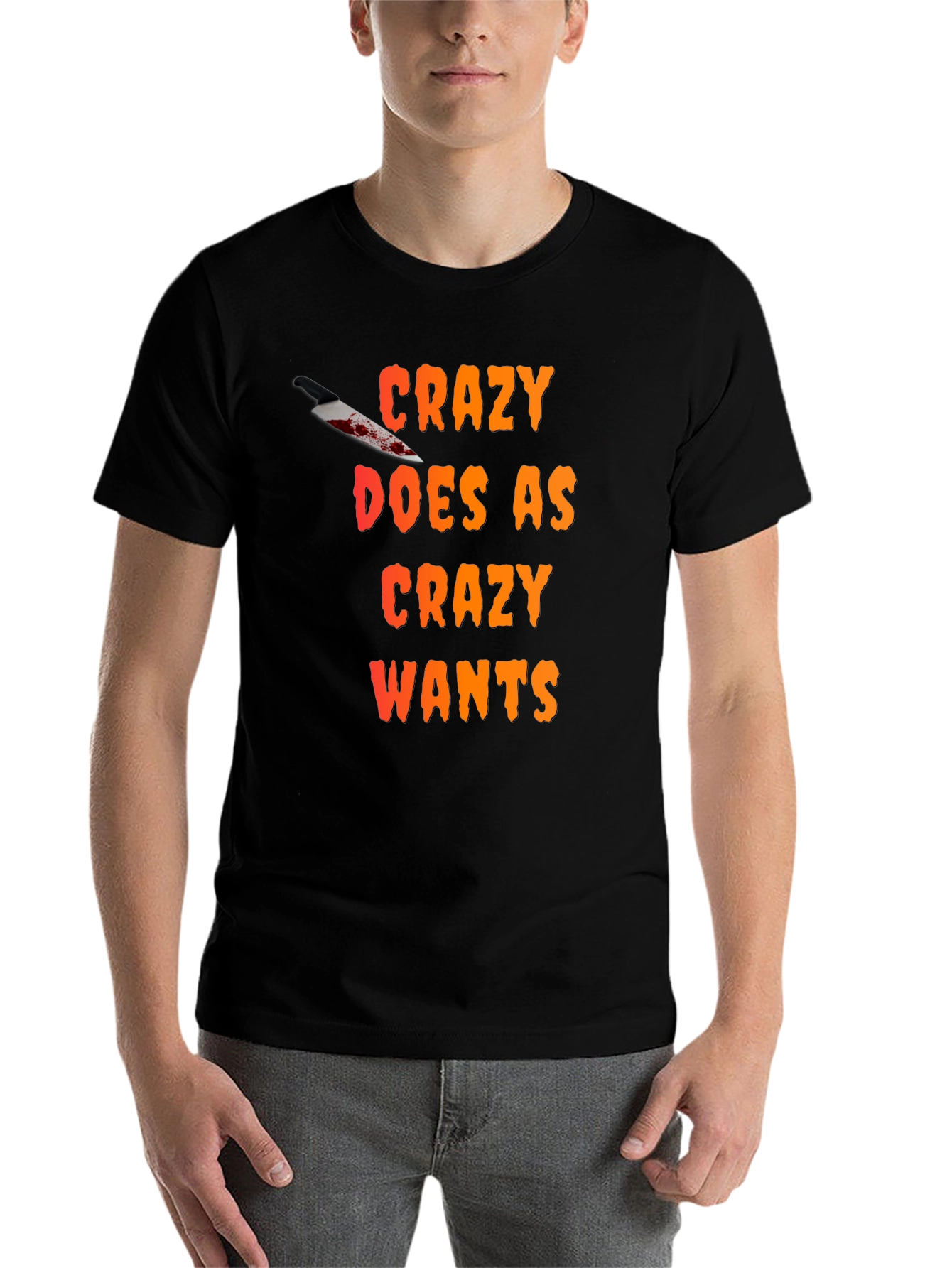Black Crazy Wants T-Shirt view 7