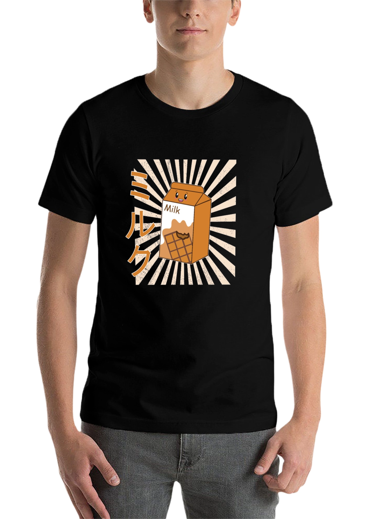 Black Chocolate Milk Carton Graphic T-Shirt view 7