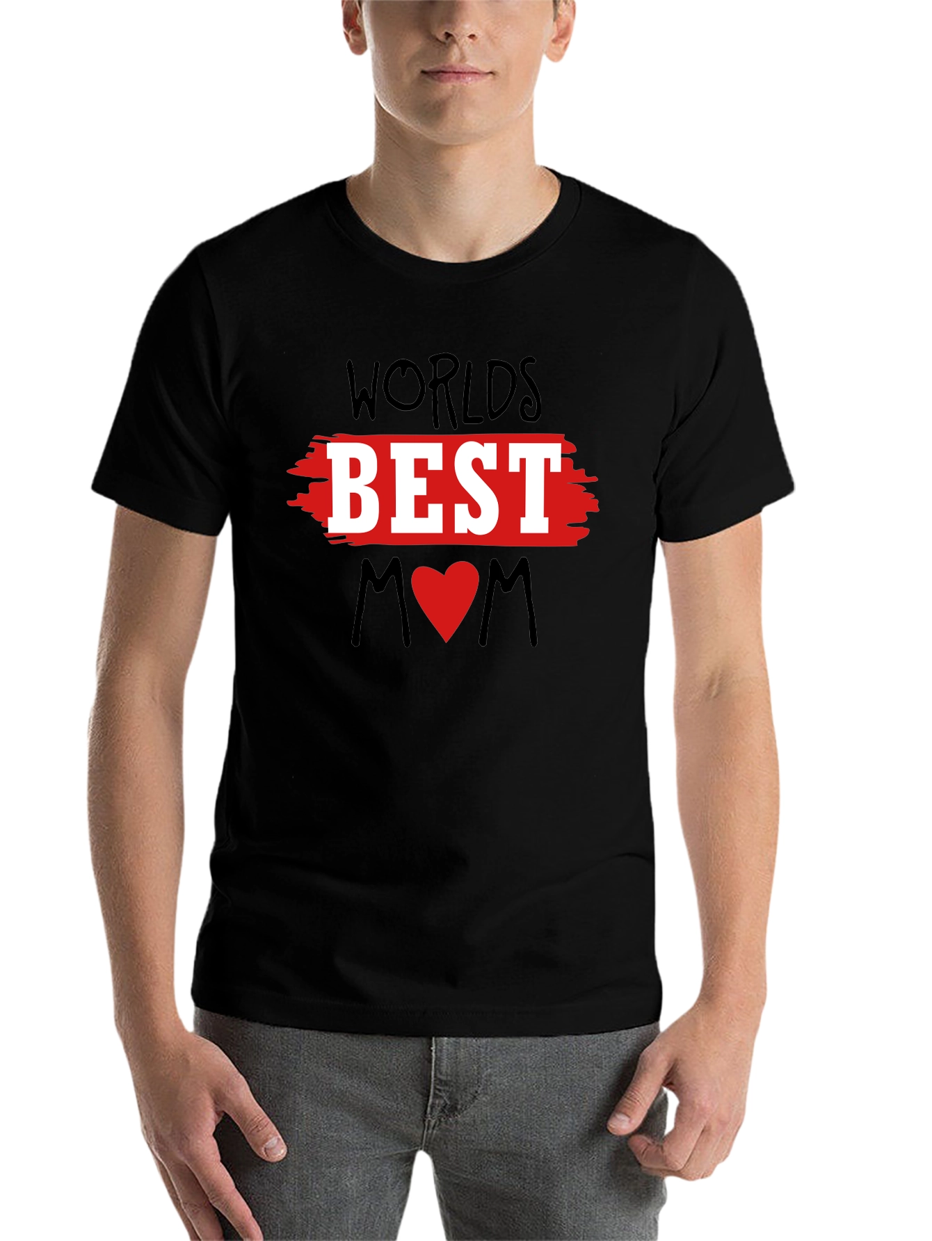 Black World's Best Mom Black T-Shirt view 7