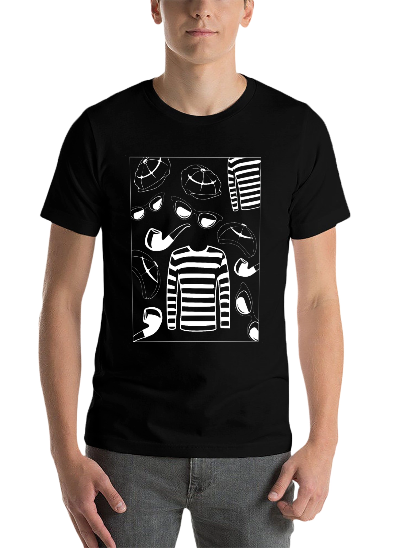 Mysterious Detective Graphic T-Shirt - 7