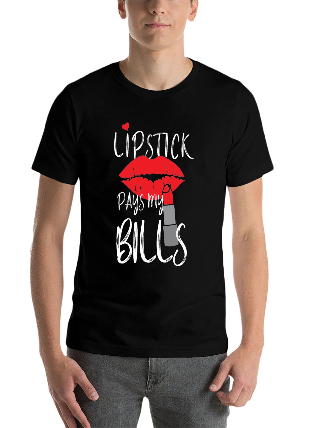 Black Lipstick Pays My Bills Graphic Tee view 7