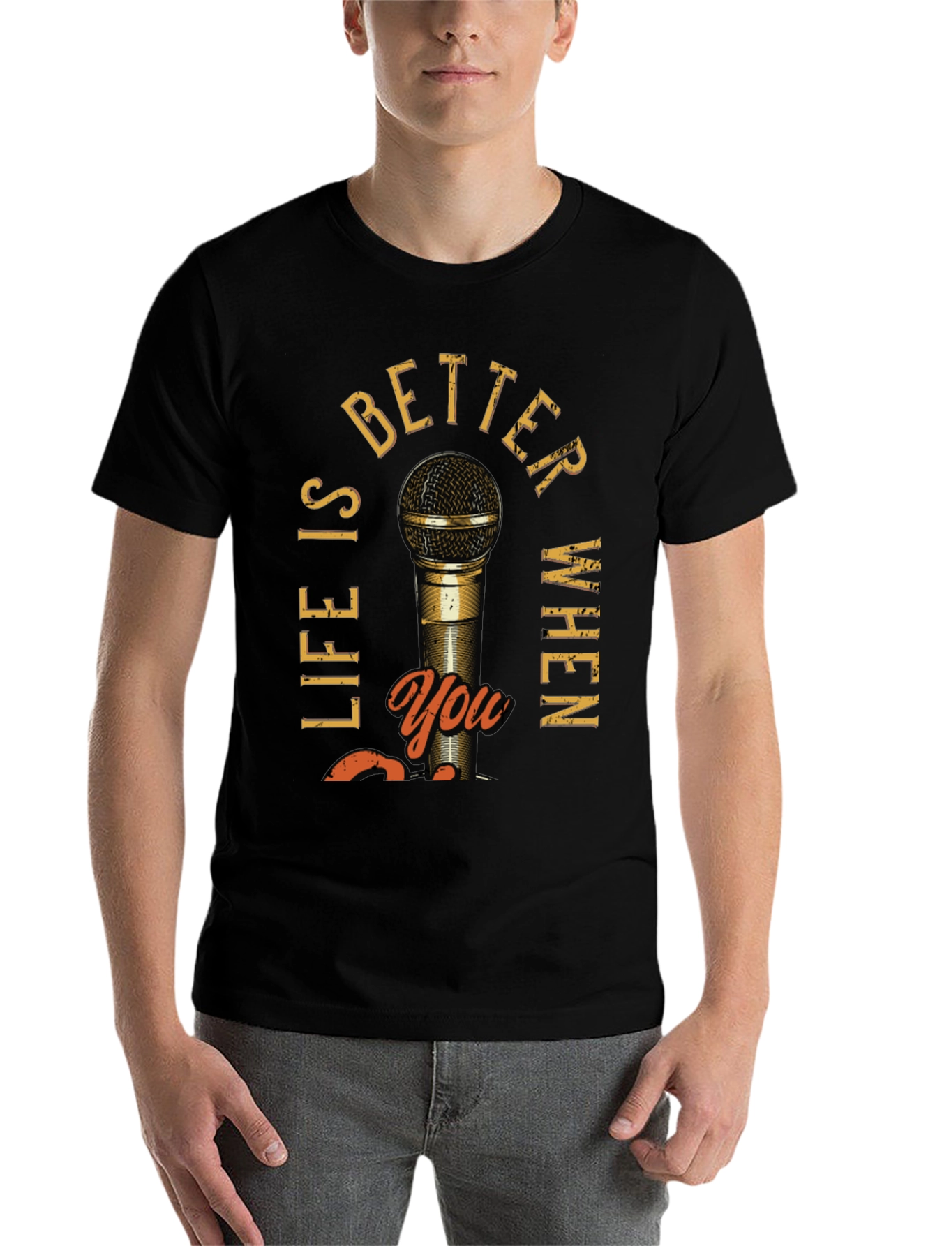 Black Life Is Better With You Men's Graphic T-Shirt view 7