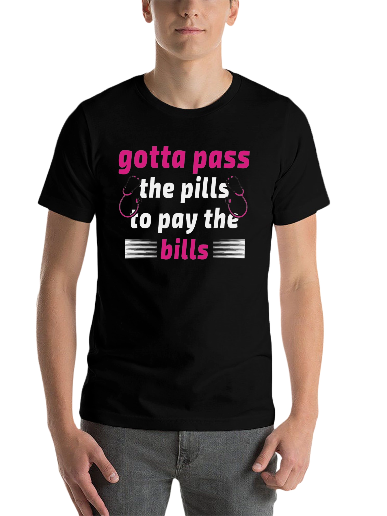 Gotta Pass The Pills Graphic Tee - Black - 7