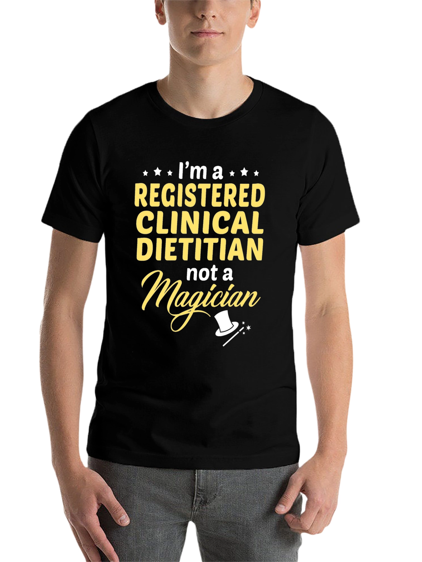 Black Registered Dietitian T-Shirt, Funny Profession Tee view 7