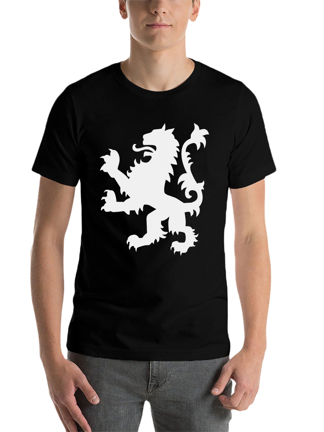Black Lion Rampant Graphic Tee - Classic Black Shirt view 7
