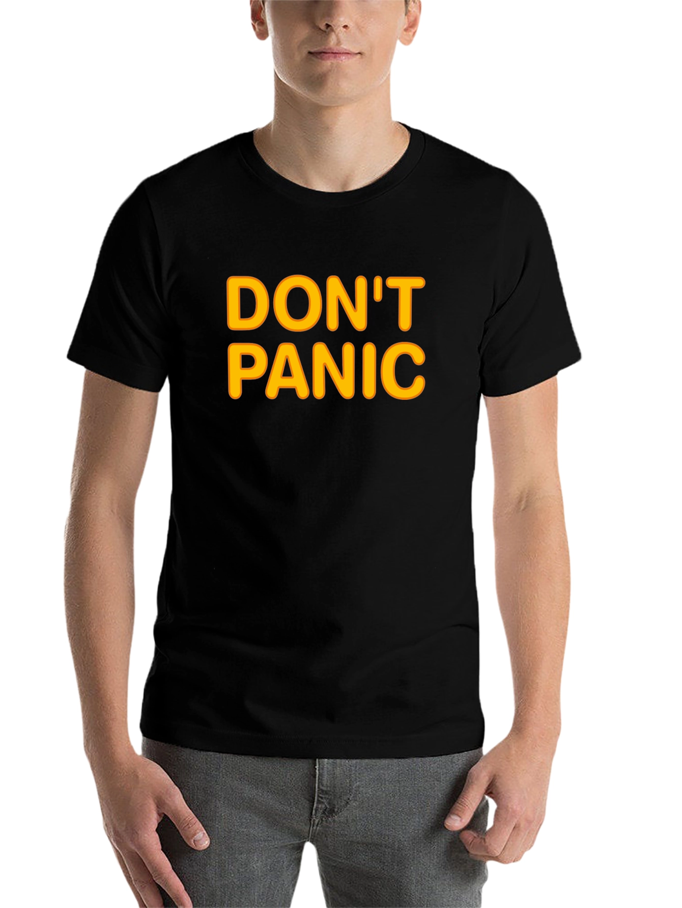 Black Don't Panic T-Shirt view 7