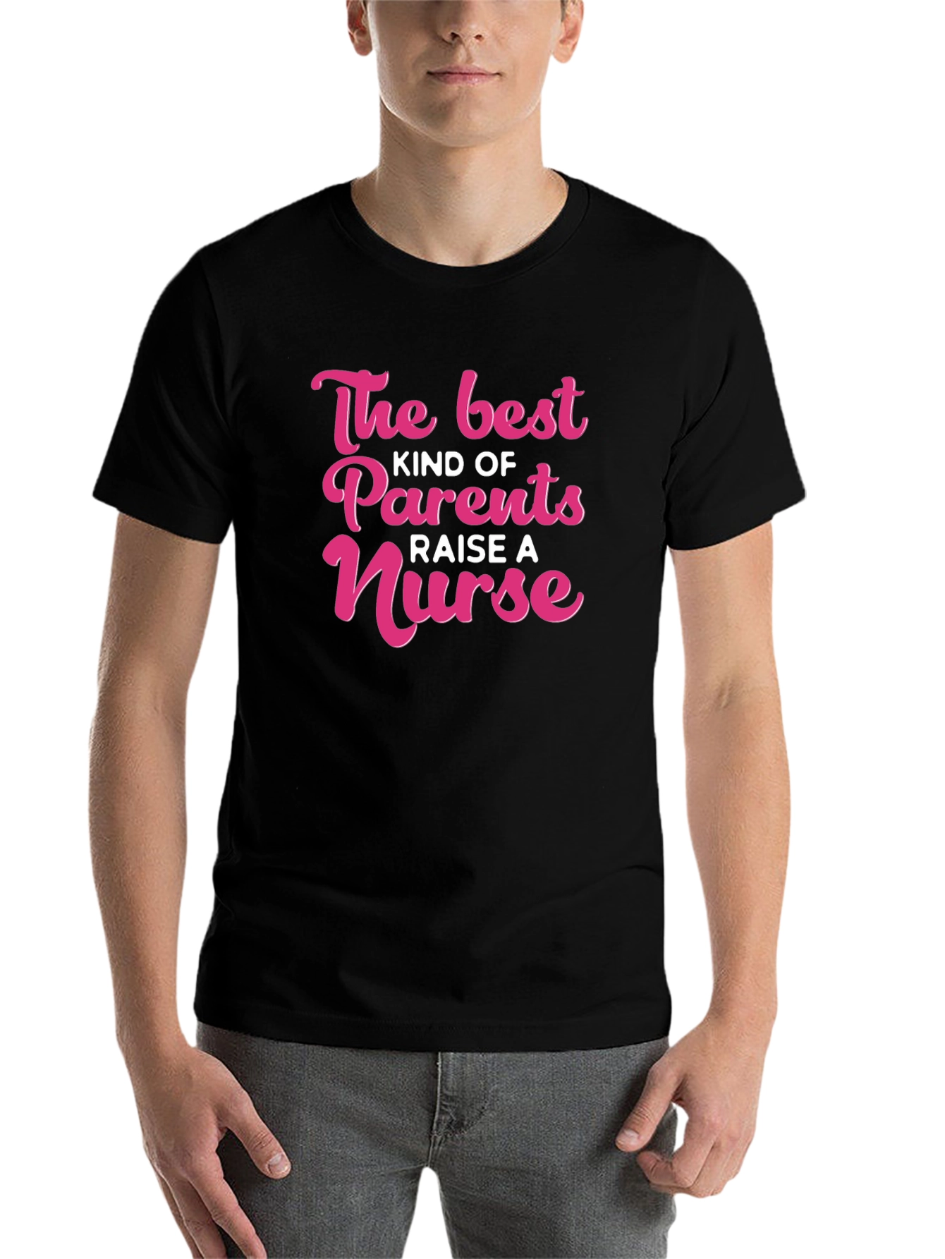 Black Best Kind of Parents Raise A Nurse T-Shirt view 7