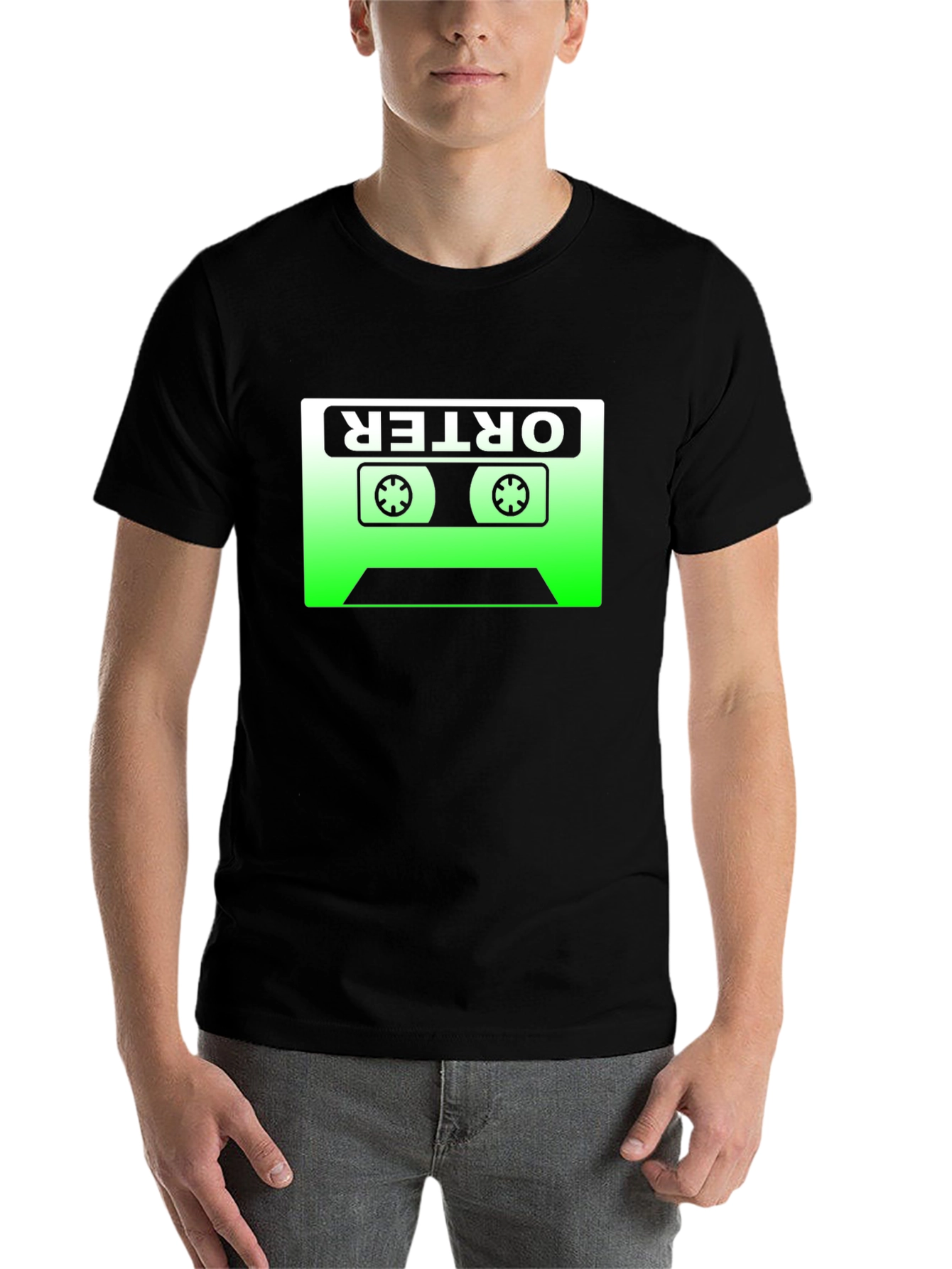 Black Retro Cassette Tape T-Shirt - Vintage Music Lover Tee view 7