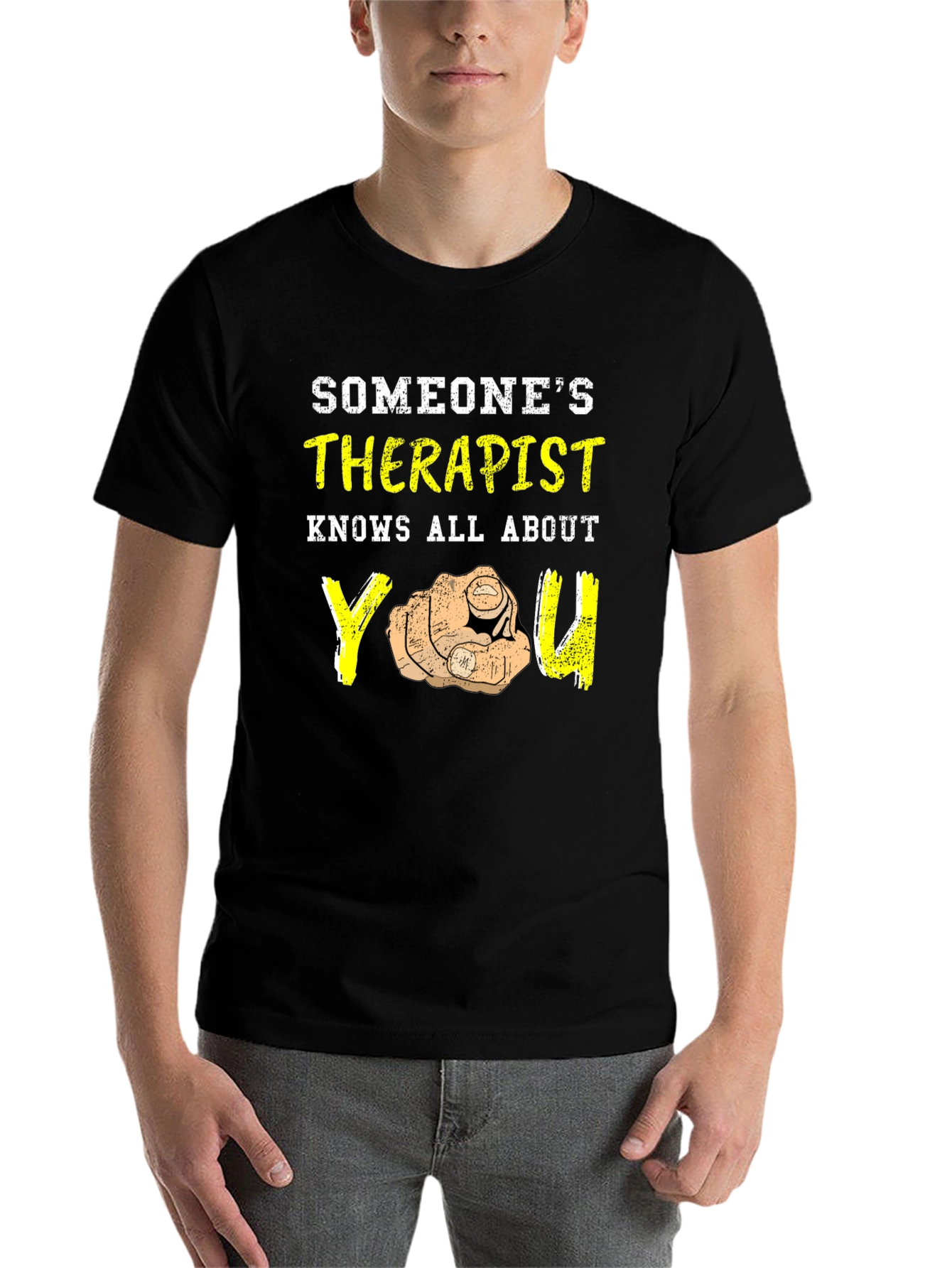 Black Someone's Therapist T-Shirt view 7