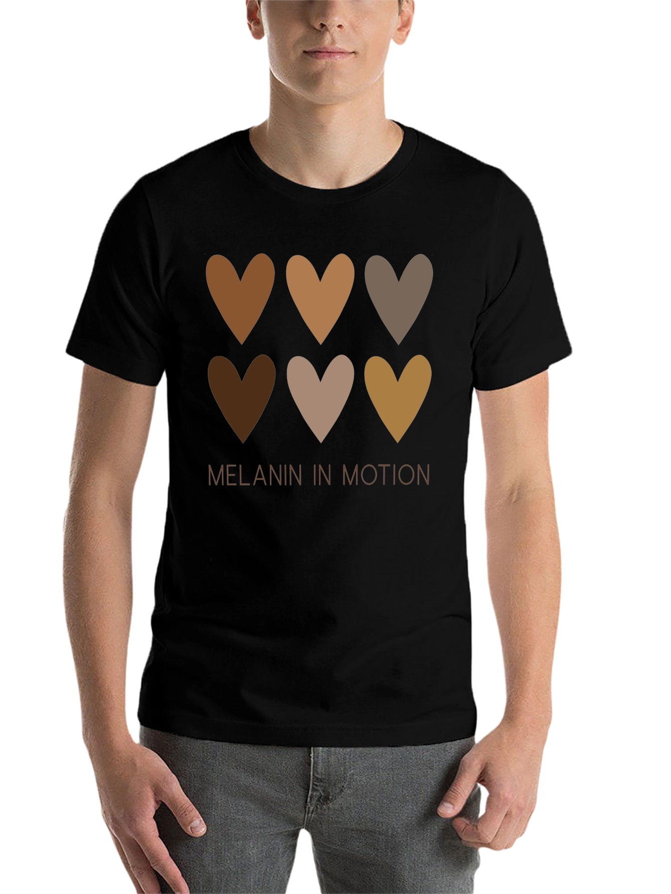 Black Melanin in Motion Graphic Tee - Black view 7