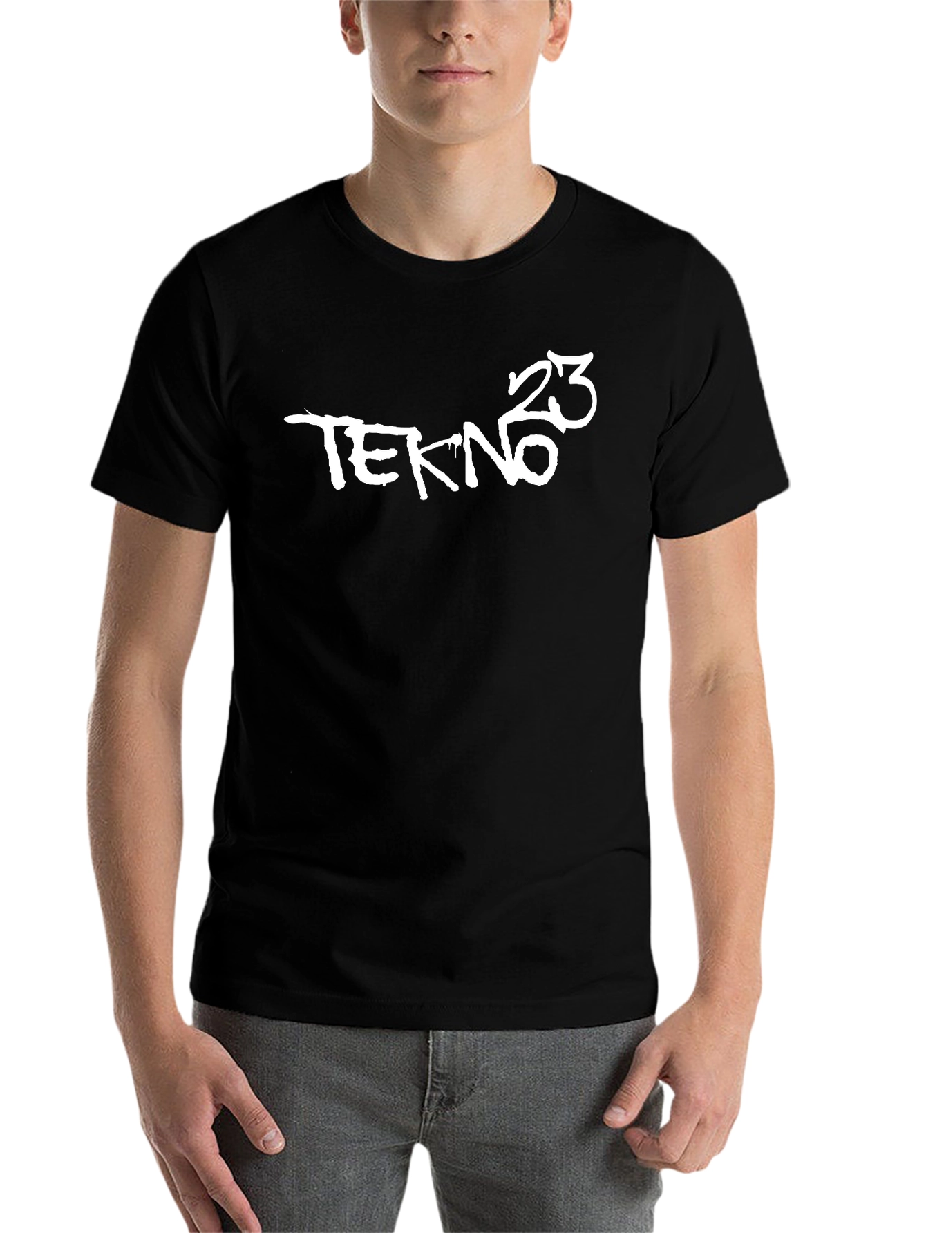 Black Tekno 23 Graphic Black T-Shirt view 7