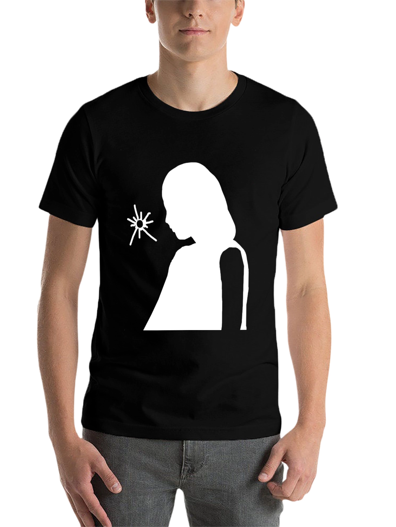 Black Silhouette Graphic Tee - Black view 7