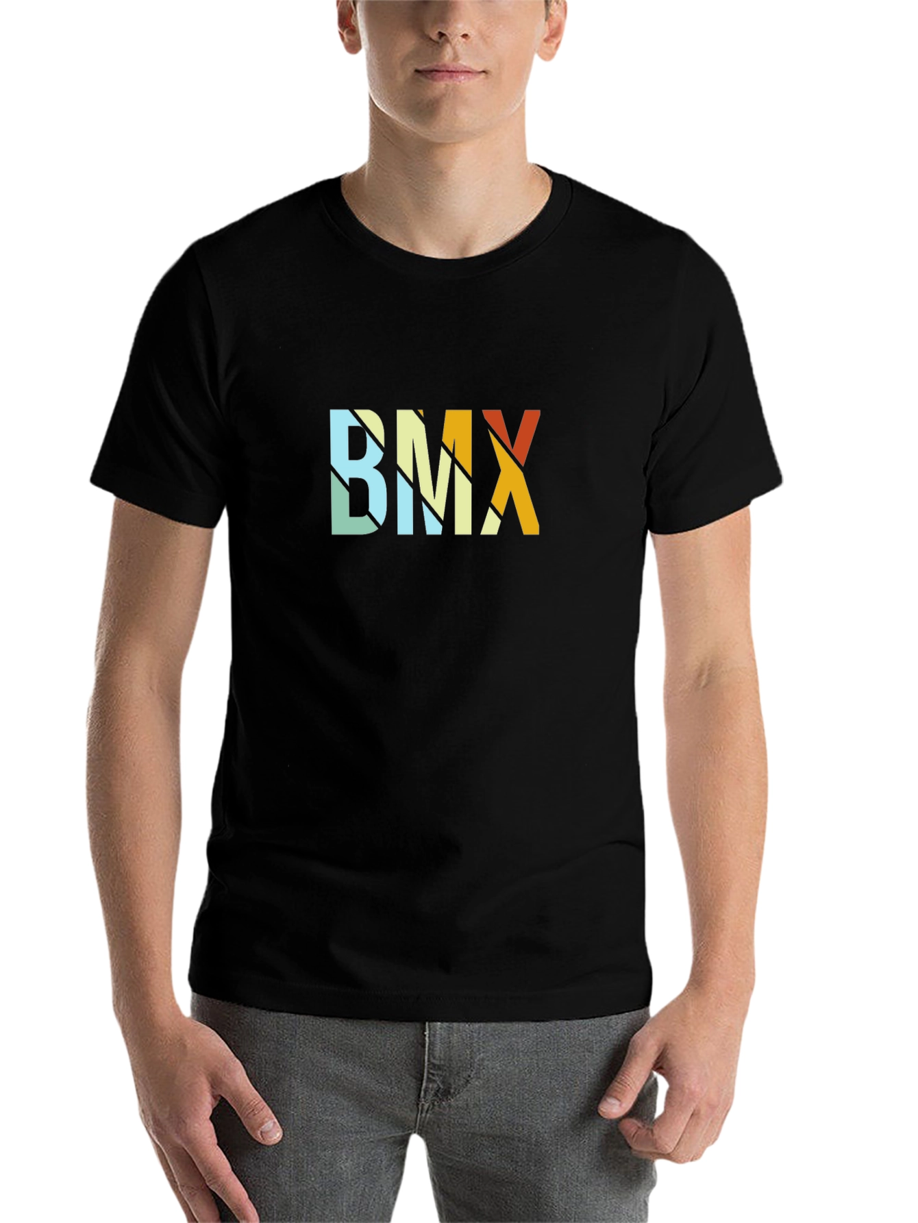Black BMX Retro Style Graphic Tee - Classic Design view 7