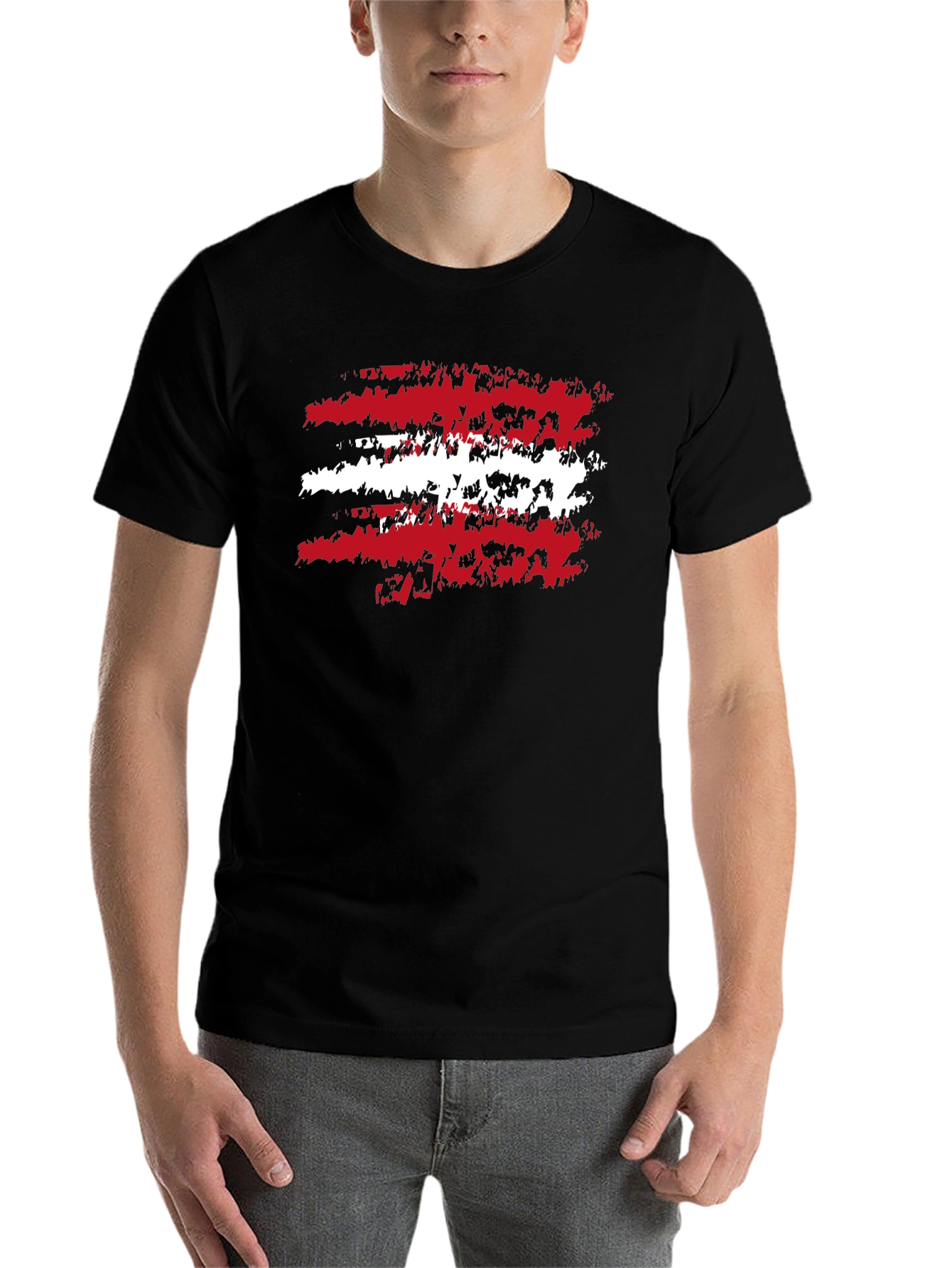 Distressed Austria Flag Graphic T-Shirt - 7