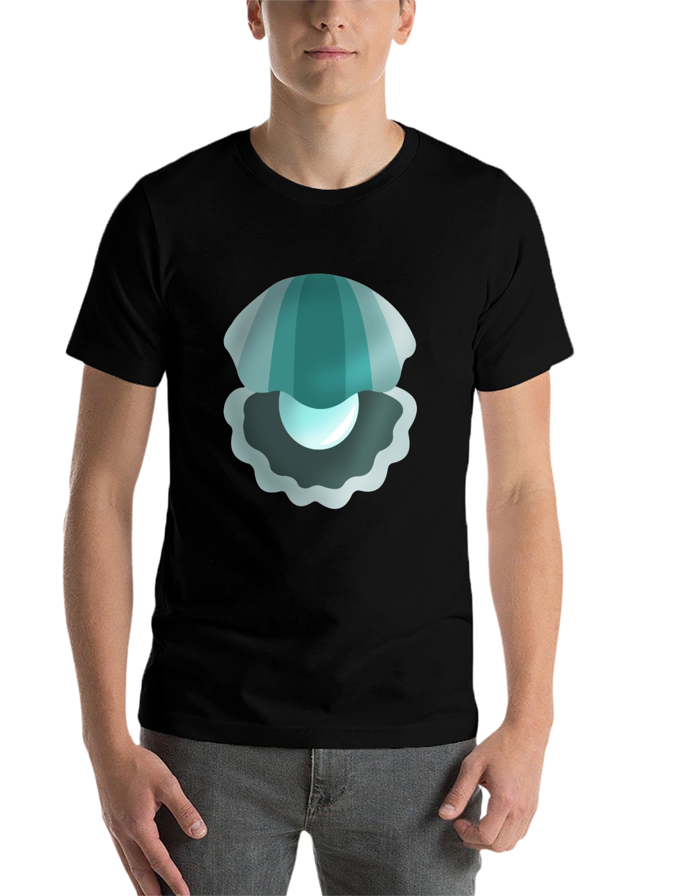 Black Pearl Clam Graphic T-Shirt - Soft & Stylish view 7