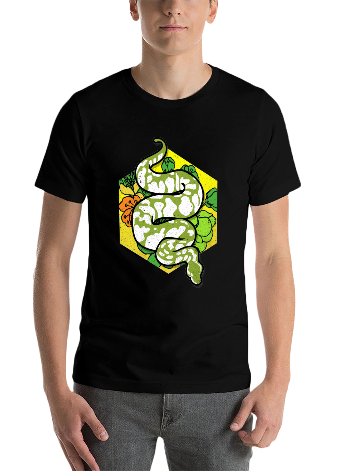Black Snake Graphic T-Shirt - Reptile Lover Tee view 7