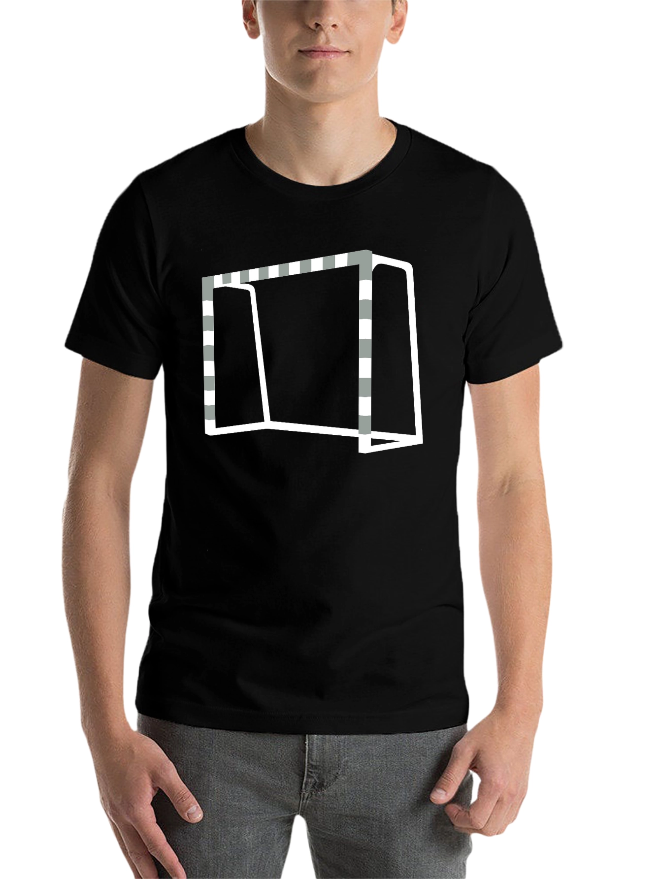 Black Goal Graphic Tee - Black Cotton Blend T-Shirt view 7