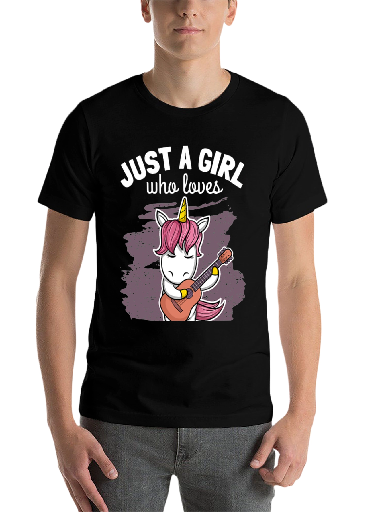Just a Girl Who Loves Unicorns Guitar T-Shirt - 7