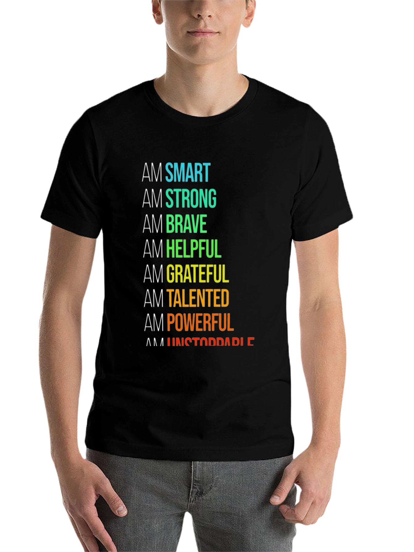 Black Affirmation T-Shirt: Smart, Strong, Brave & More! view 7