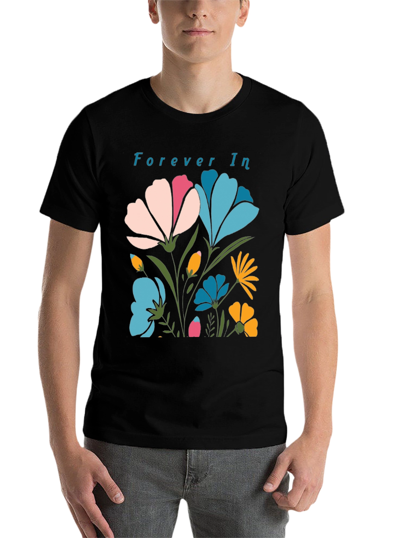 Black Forever In Floral T-Shirt view 7