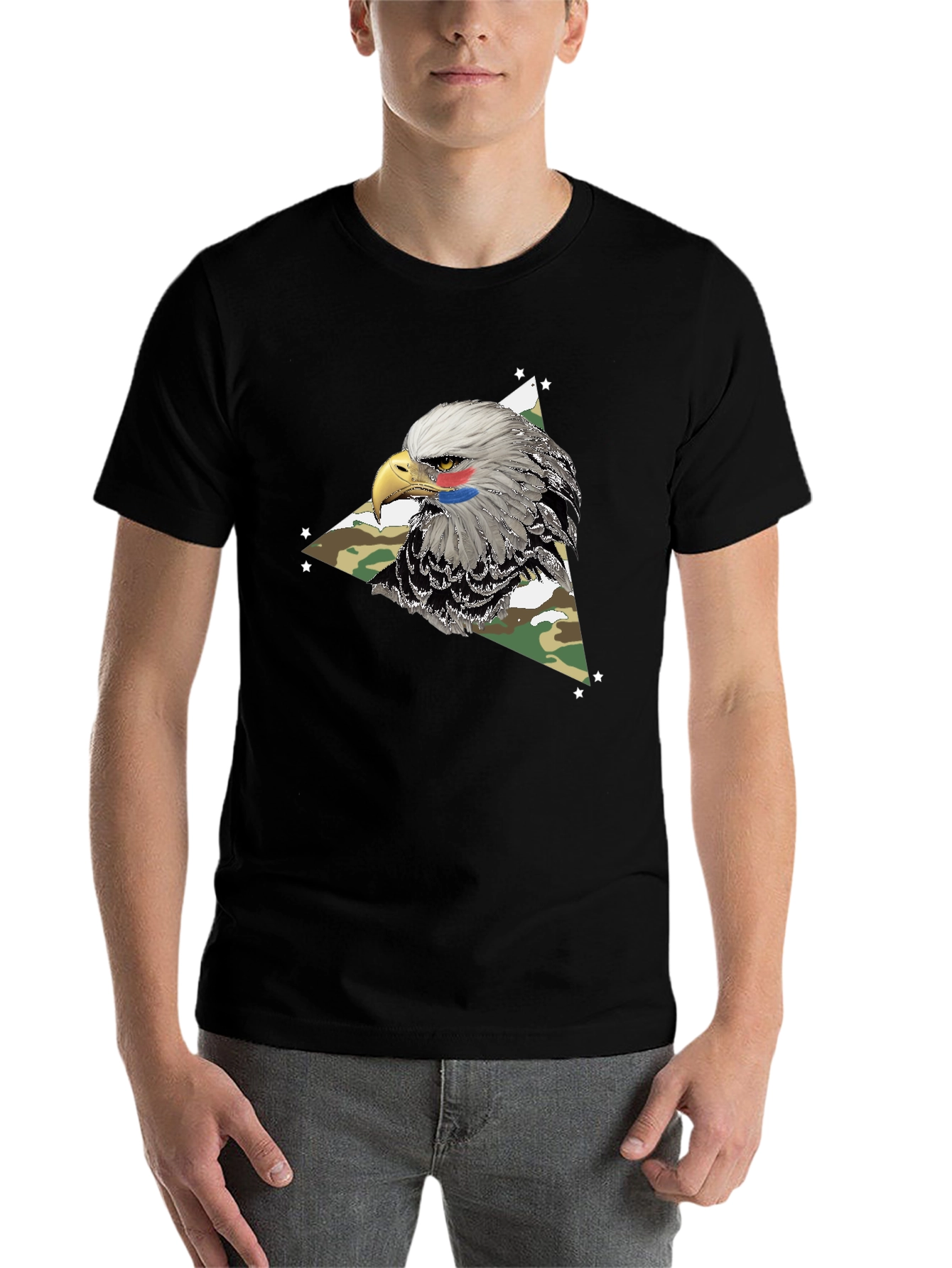 Black Eagle Camo Graphic Tee - Patriotic Style view 7