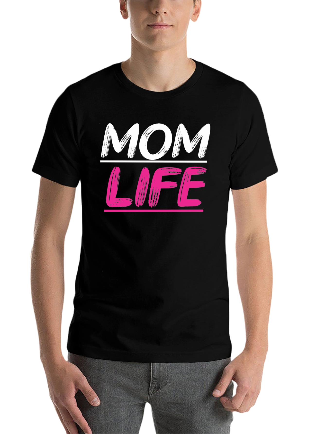 Black Mom Life Graphic Tee - Trendy Casual Top view 7