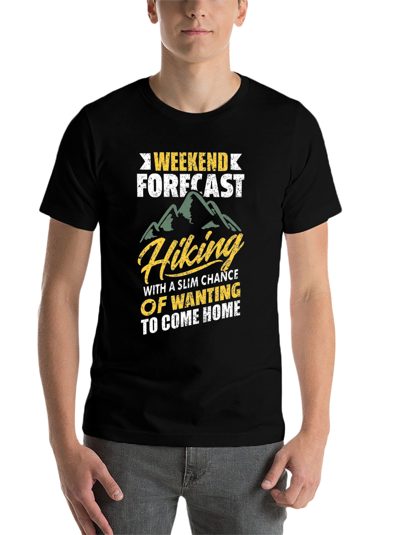 Black Hiking Forecast T-Shirt view 7