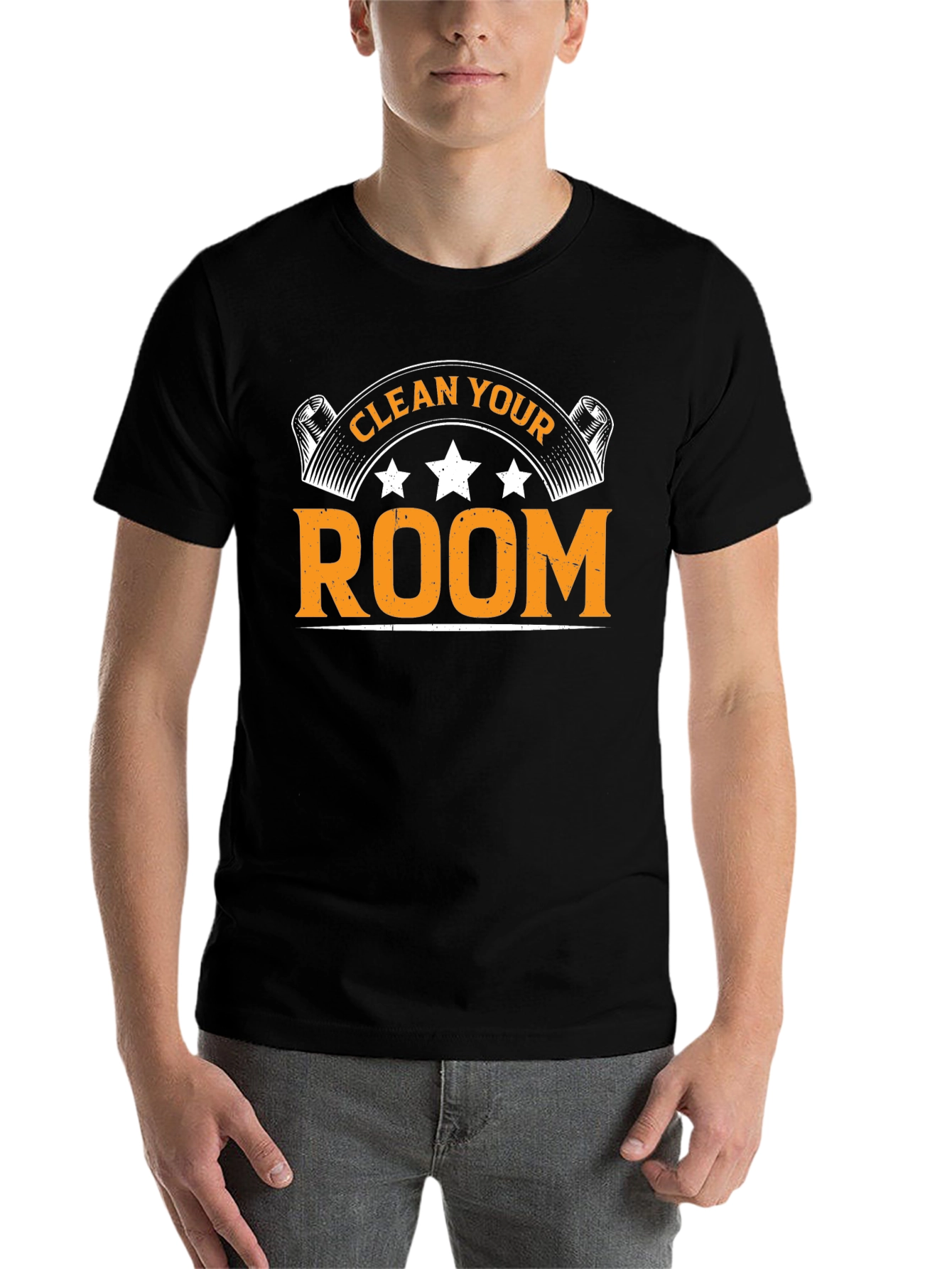 Black Clean Your Room Graphic Tee view 7