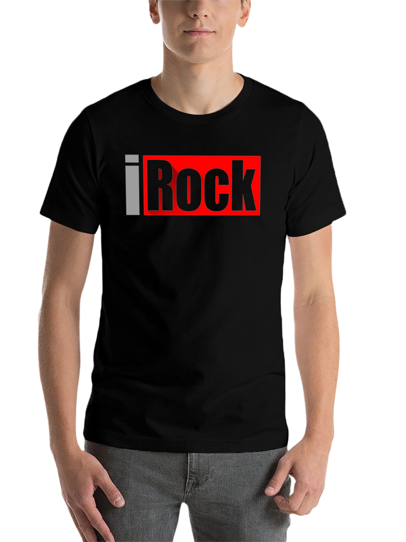 I Rock Graphic T-Shirt - Black - 7