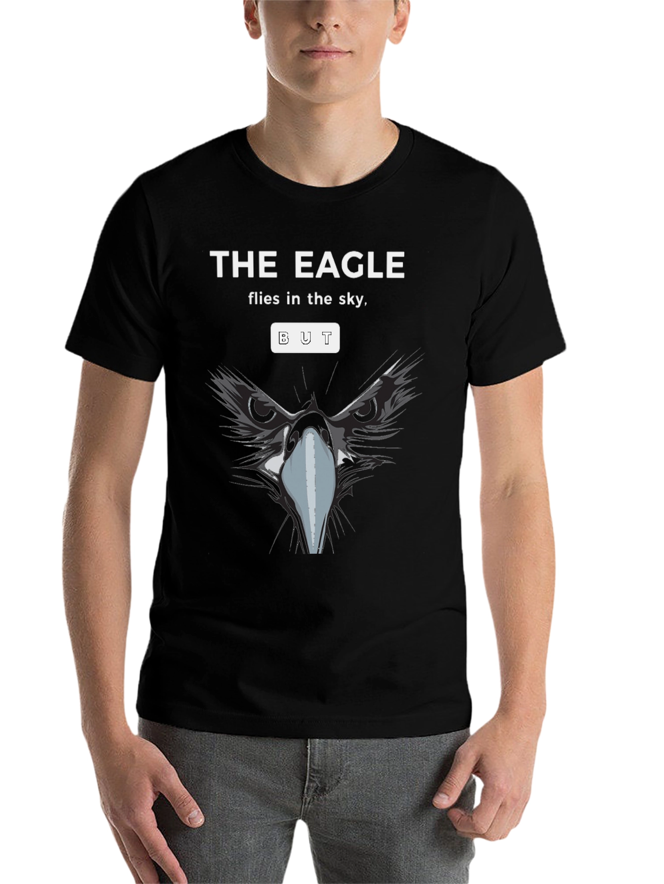 Black The Eagle Flies T-Shirt view 7
