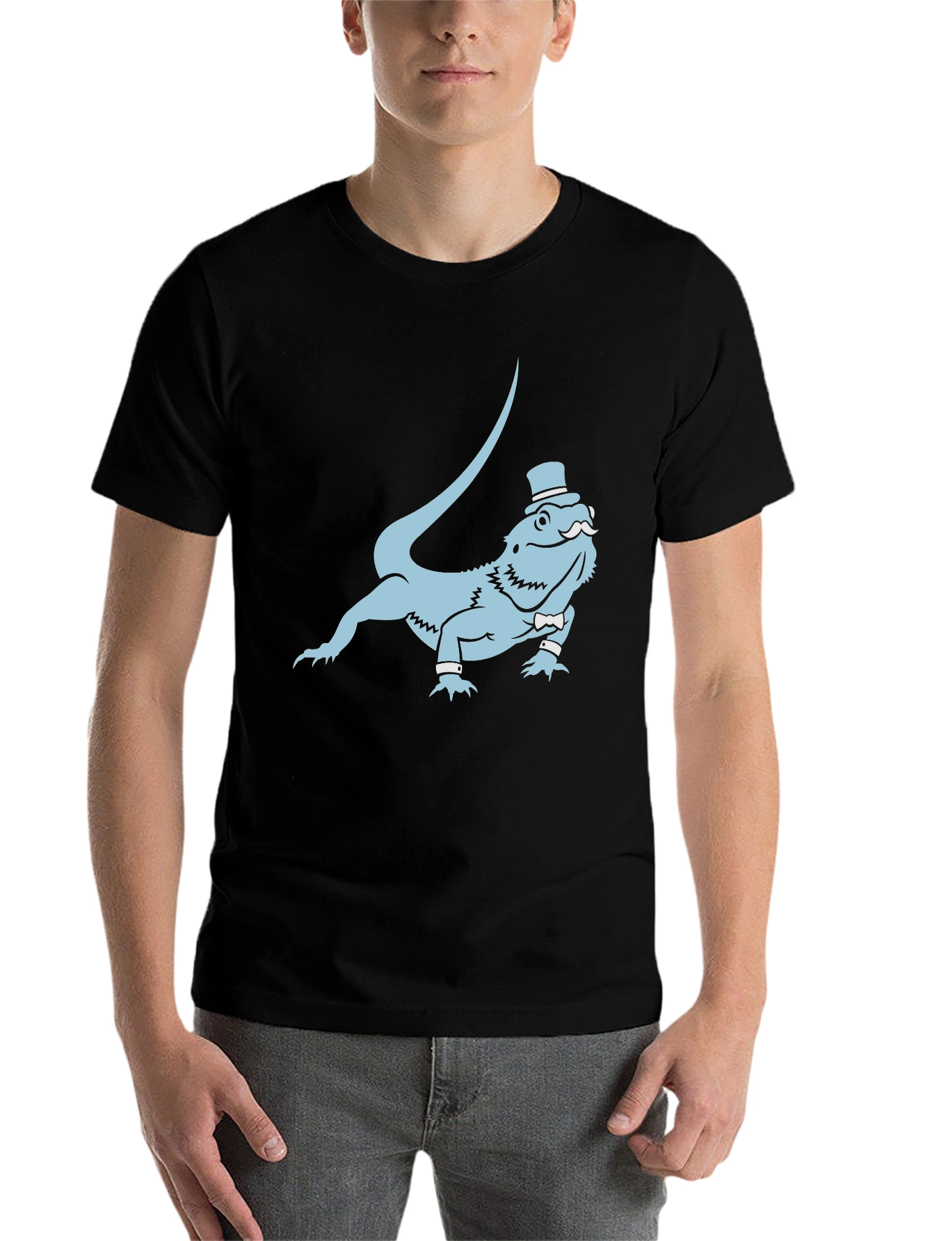 Dapper Lizard Graphic Tee - Funny Reptile Shirt - 7