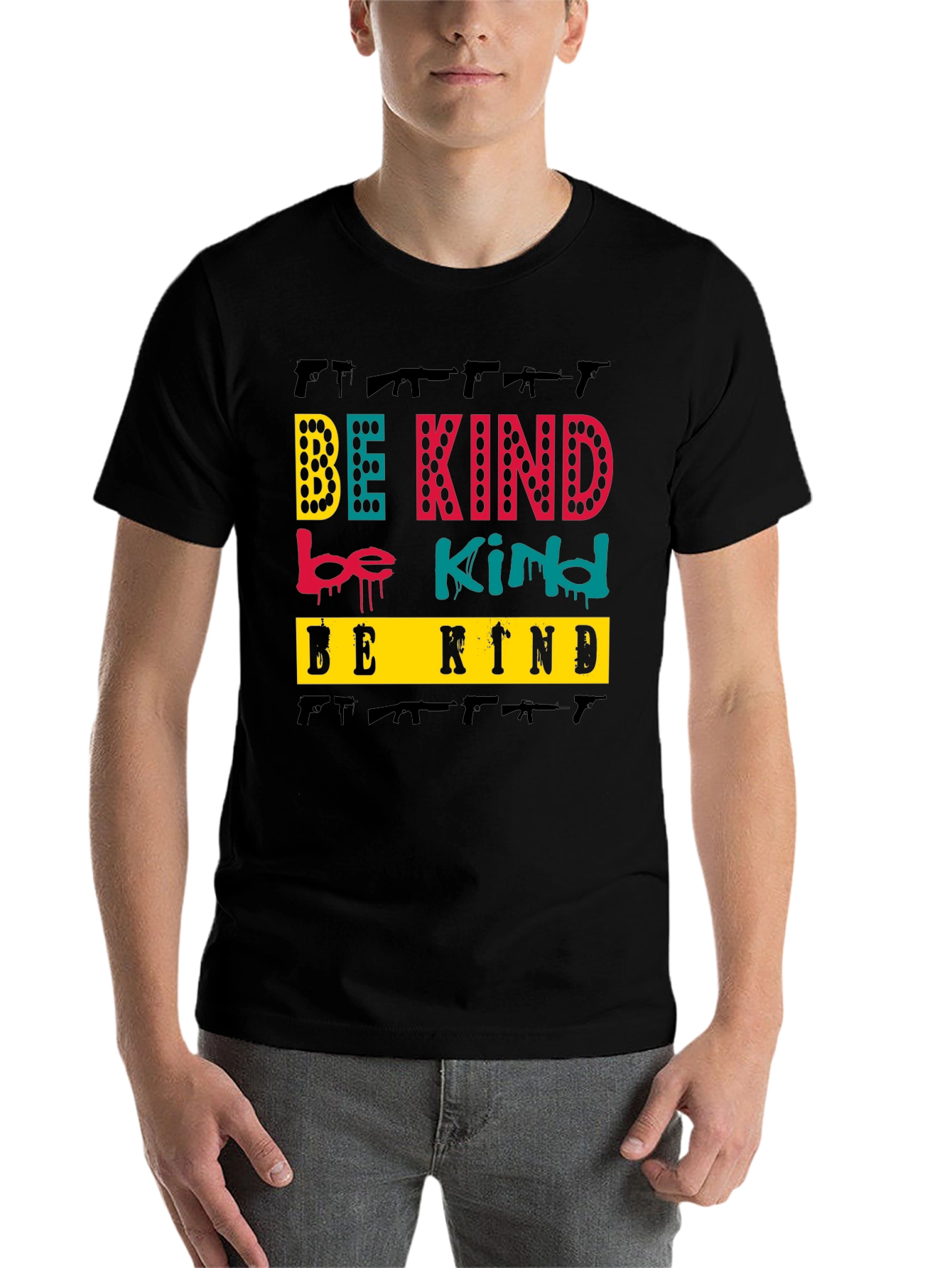 Black Be Kind T-Shirt Graphic Tee view 7
