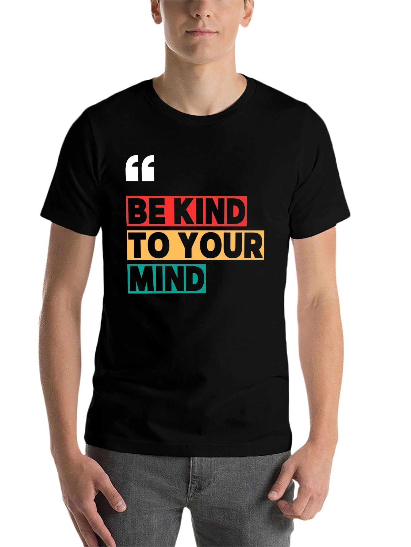 Black Be Kind to Your Mind T-Shirt - Positive Vibes Apparel view 7