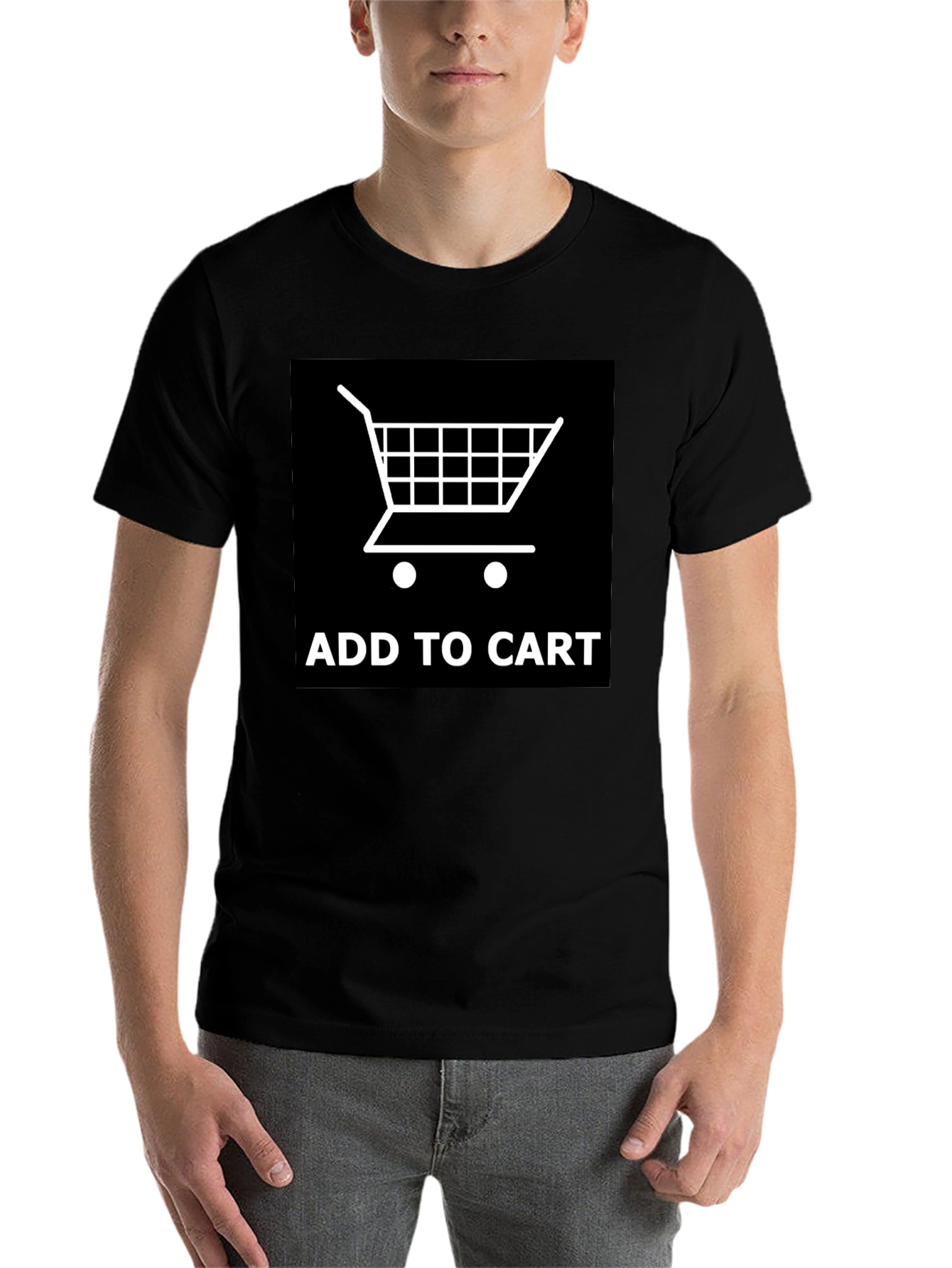 Add to Cart Graphic Tee - Shopping Cart Design - 7