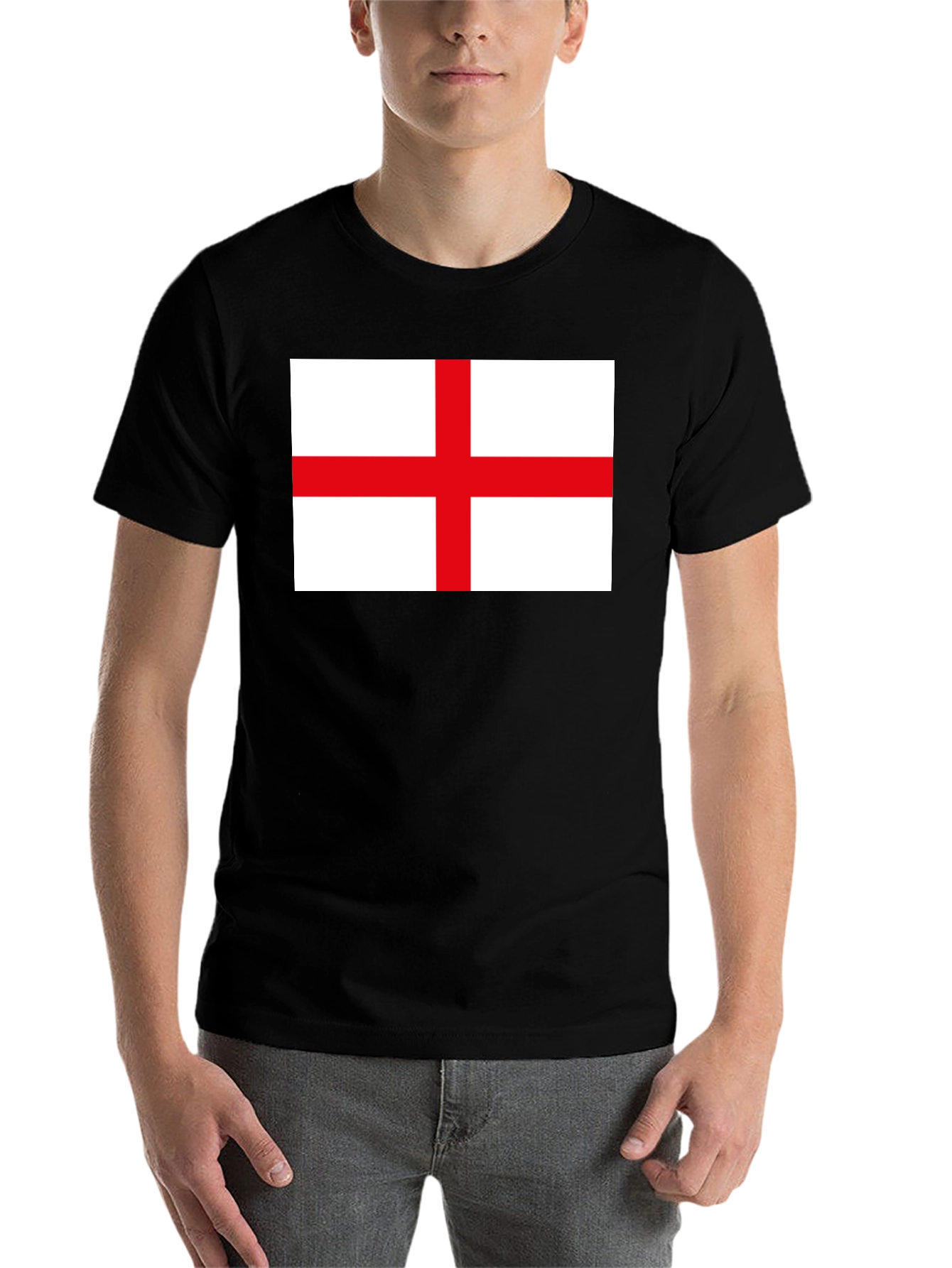 Black England Flag Graphic T-Shirt - Black view 7
