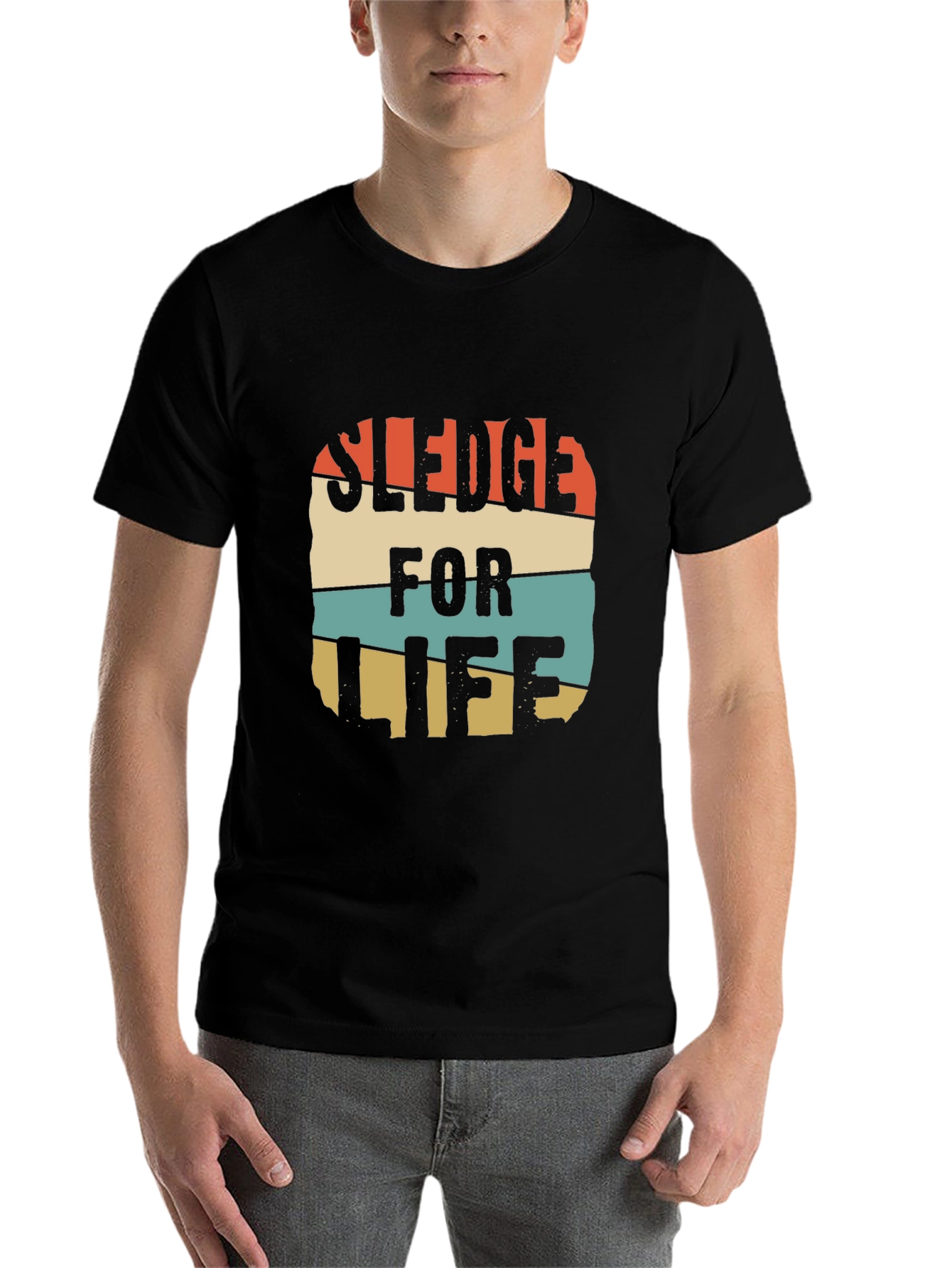 Black Sledge For Life Graphic Tee view 7