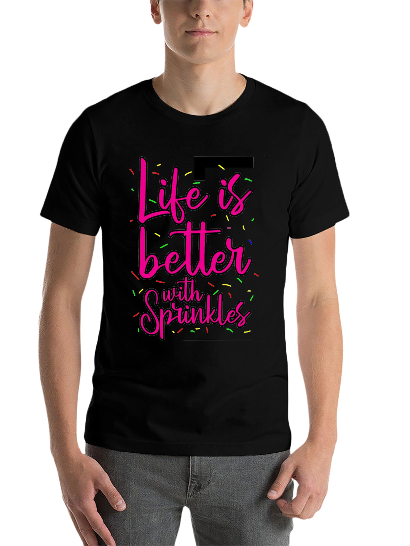 Black Life is Better with Sprinkles Graphic Tee view 7