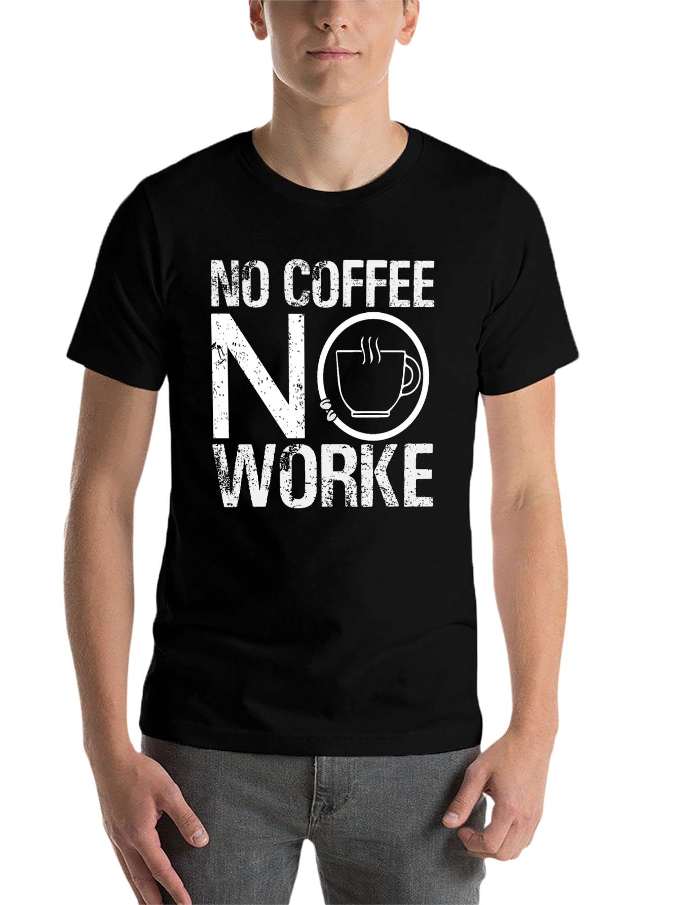 Black No Coffee No Workee Graphic Tee view 7