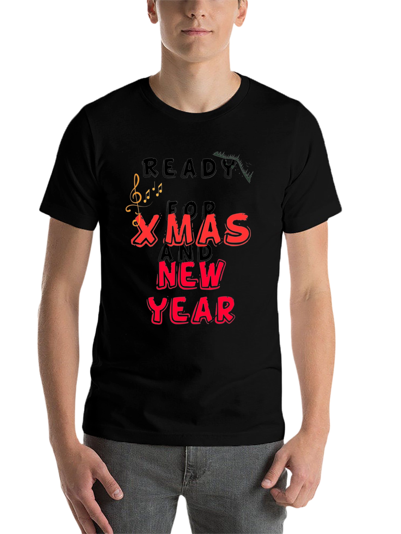 Black Ready For Xmas And New Year T-Shirt view 7