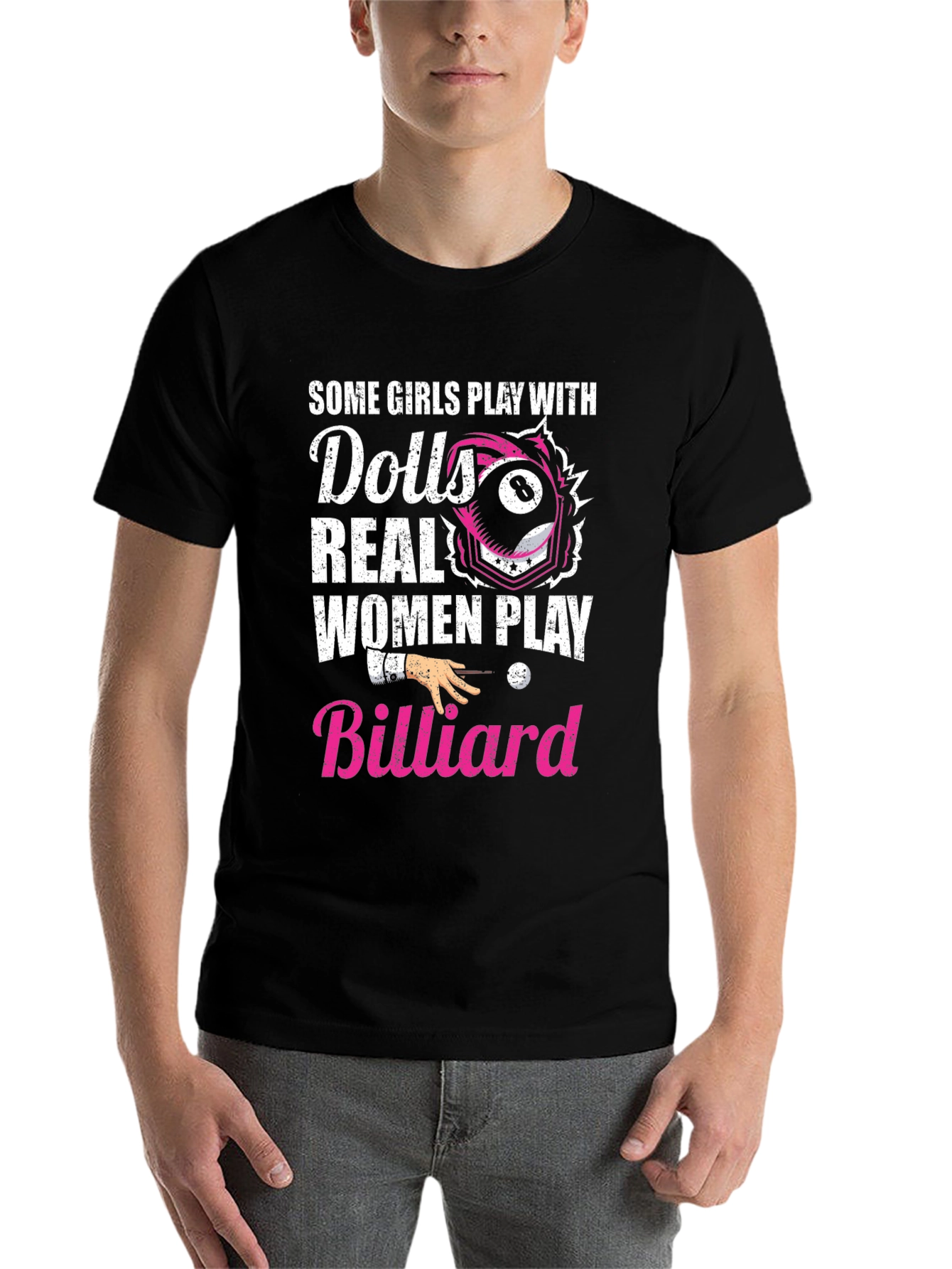 Billiard Player Graphic Tee - Real Women's Billiard T-shirt - 7