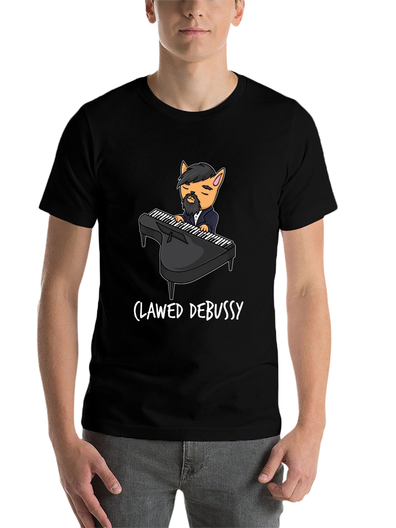 Black Clawed Debussy Graphic Tee view 7
