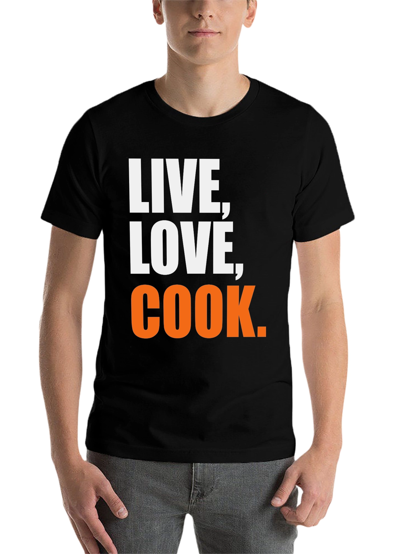Black Live, Love, Cook Graphic T-Shirt view 7
