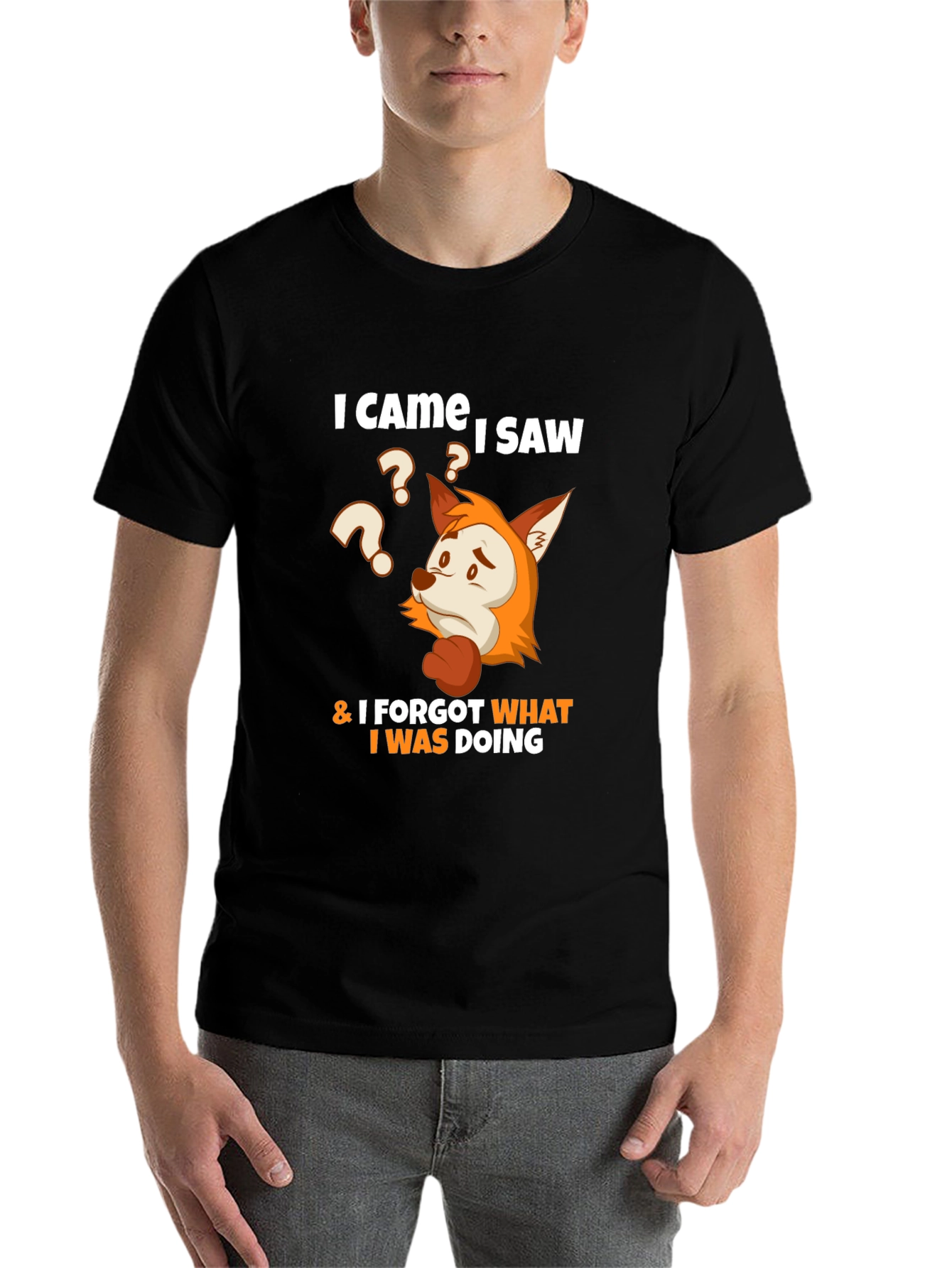 Black I Came I Saw I Forgot What I Was Doing T-Shirt view 7